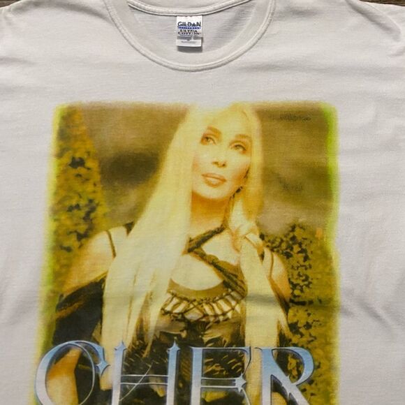 Vintage 2002 Cher / Cyndi  Lauper Living Proof Farewell Tour Shirt Double Sided - Picture 4 of 7
